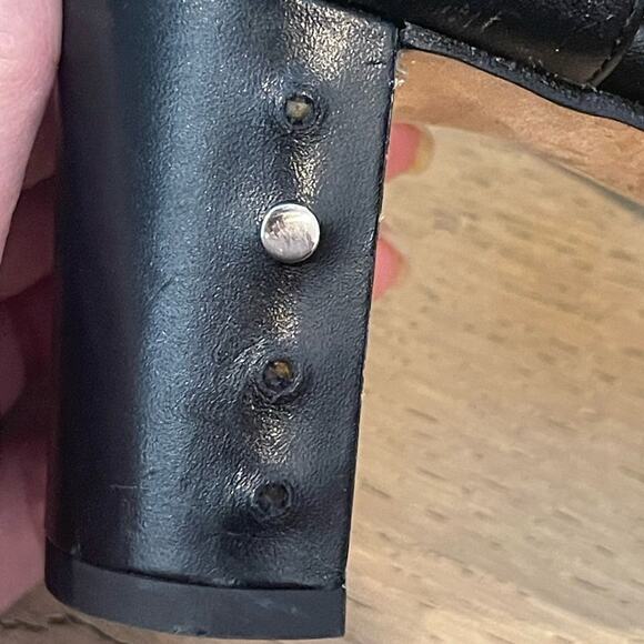 Jimmy Choo Sandal 7 or 37.5 Black Studded Leather Veto Sandal - Picture 8 of 11